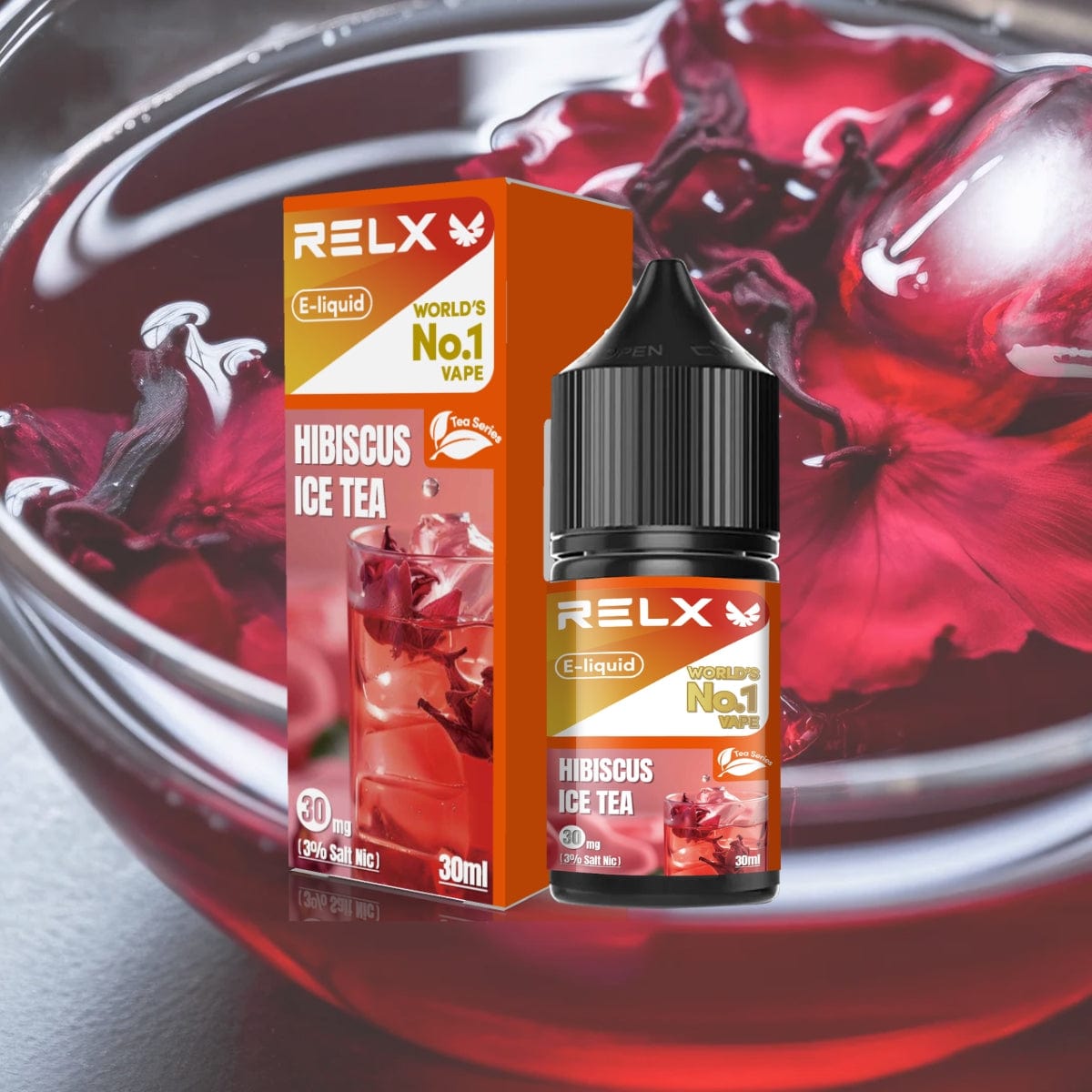 Shop RELX IDN Disposable E-cigrette Vape E-liquid Hibiscus Ice Tea Order for Great Vaping  3% Nicotine Most Popular E-cigarette Flavour  🫖