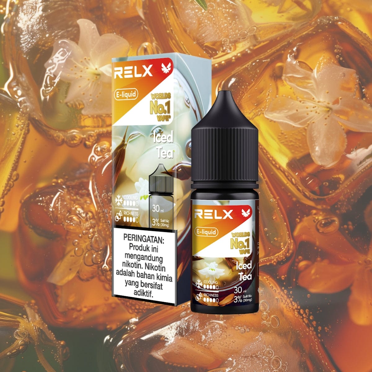  RELX IDN Disposable E-cigrette Vape E-liquid Iced Tea Order for Great Vaping  3% Nicotine Most Popular E-cigarette Flavour  🥤