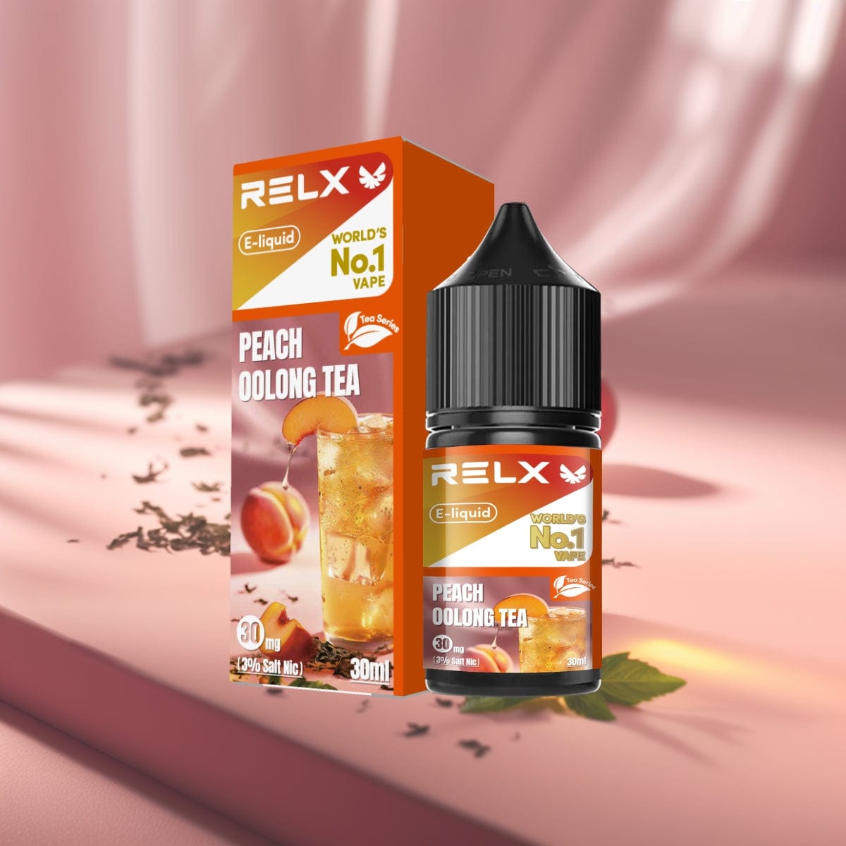  RELX IDN Disposable Vape E-liquid Peach Oolong tea Price Rp 110000 3% Nicotine Indonesia's Premier E-cig Product  🍹