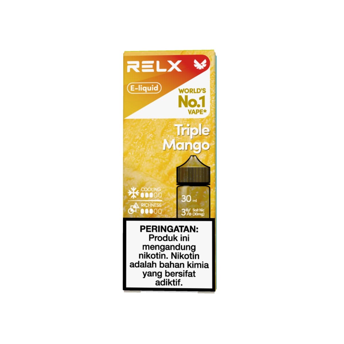 Shop RELX IDN Disposable Vape Pod E-liquid Triple Mango Flavor Flavour 3% Nicotine Best E-cigarette Brands  🥭