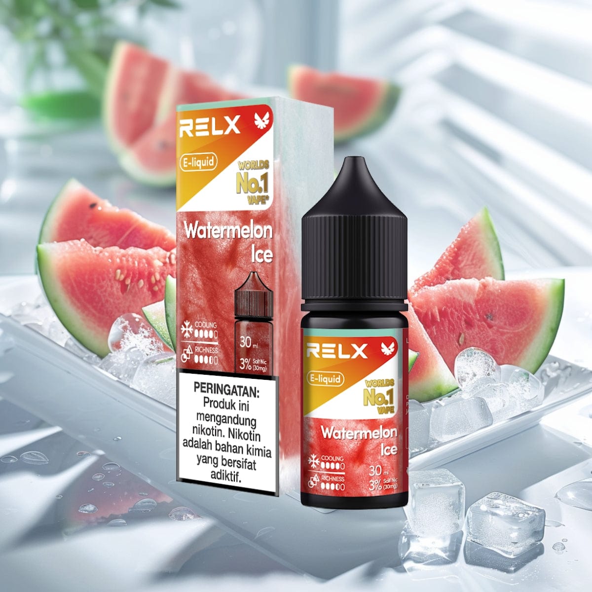 Shop RELX IDN Disposable Vape Pod E-liquid Watermelon Ice Flavor Flavour 3% Nicotine Best E-cigarette Brands  🍉