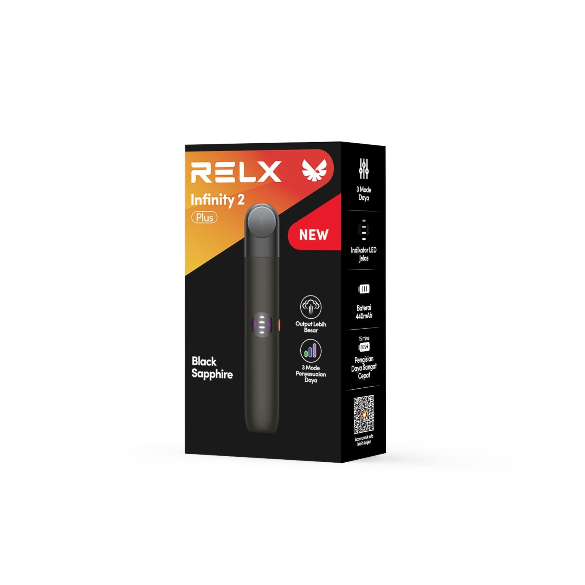 RELX IDN E-cigrette Vape RELX Infinity 2 Plus Device Black Sapphire Price Rp 330000 Product Most Popular E-cigarette Products 
