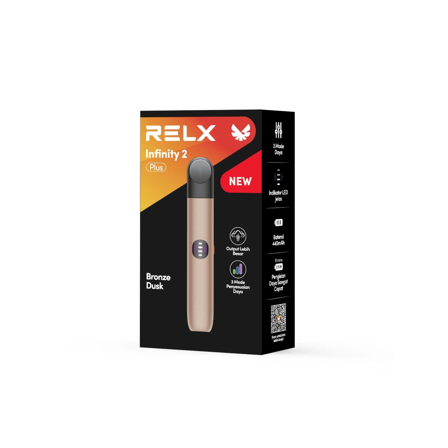 RELX IDN E-cigrette Vape RELX Infinity 2 Plus Device Bronze Dusk Price Rp 330000 Product Most Popular E-cigarette Products 