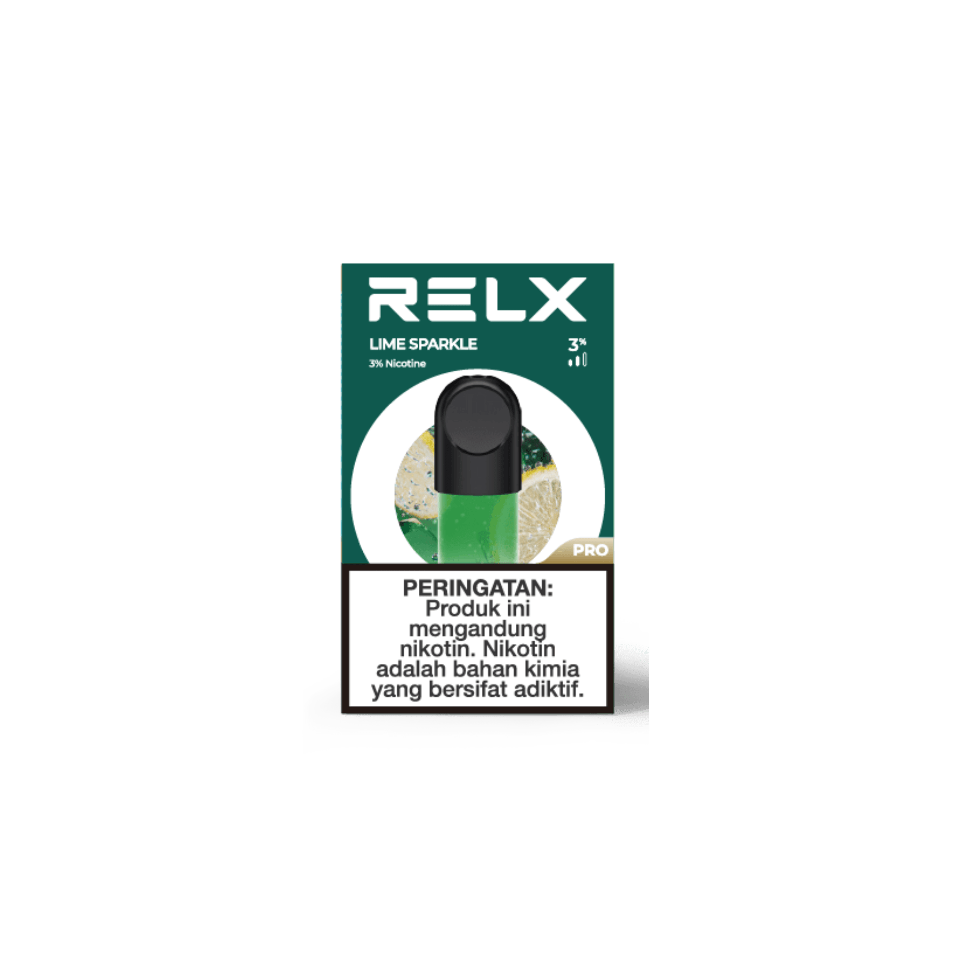 Shop RELX IDN Cartridge Pod Lime Sparkle Buy Now 3% Nicotine Indonesia's Premier E-cig Flavors 1.9ml E-liquid