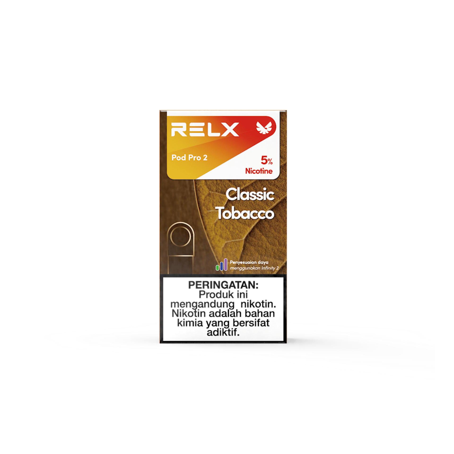 Shop RELX IDN Vape Pod Pod Pro2 Classic Tobacco Price Rp 82000 5% Nicotine No.1 E-cig in Indonesia 1.9ml E-liquid