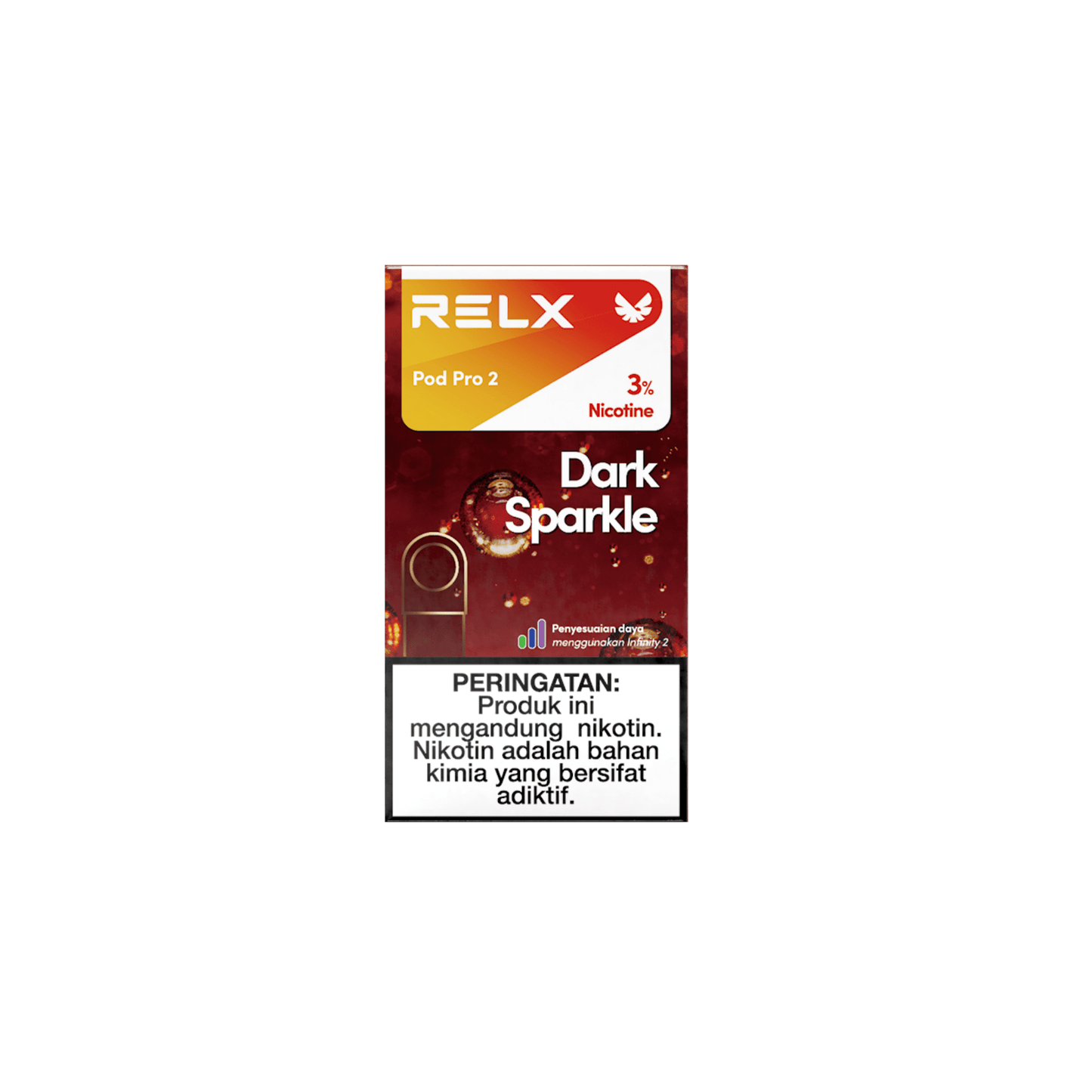 Shop RELX IDN Vape Pod Pod Pro2 Dark Sparkle Price Rp 82000 3% Nicotine Best tasting e-cigarette 1.9ml E-liquid