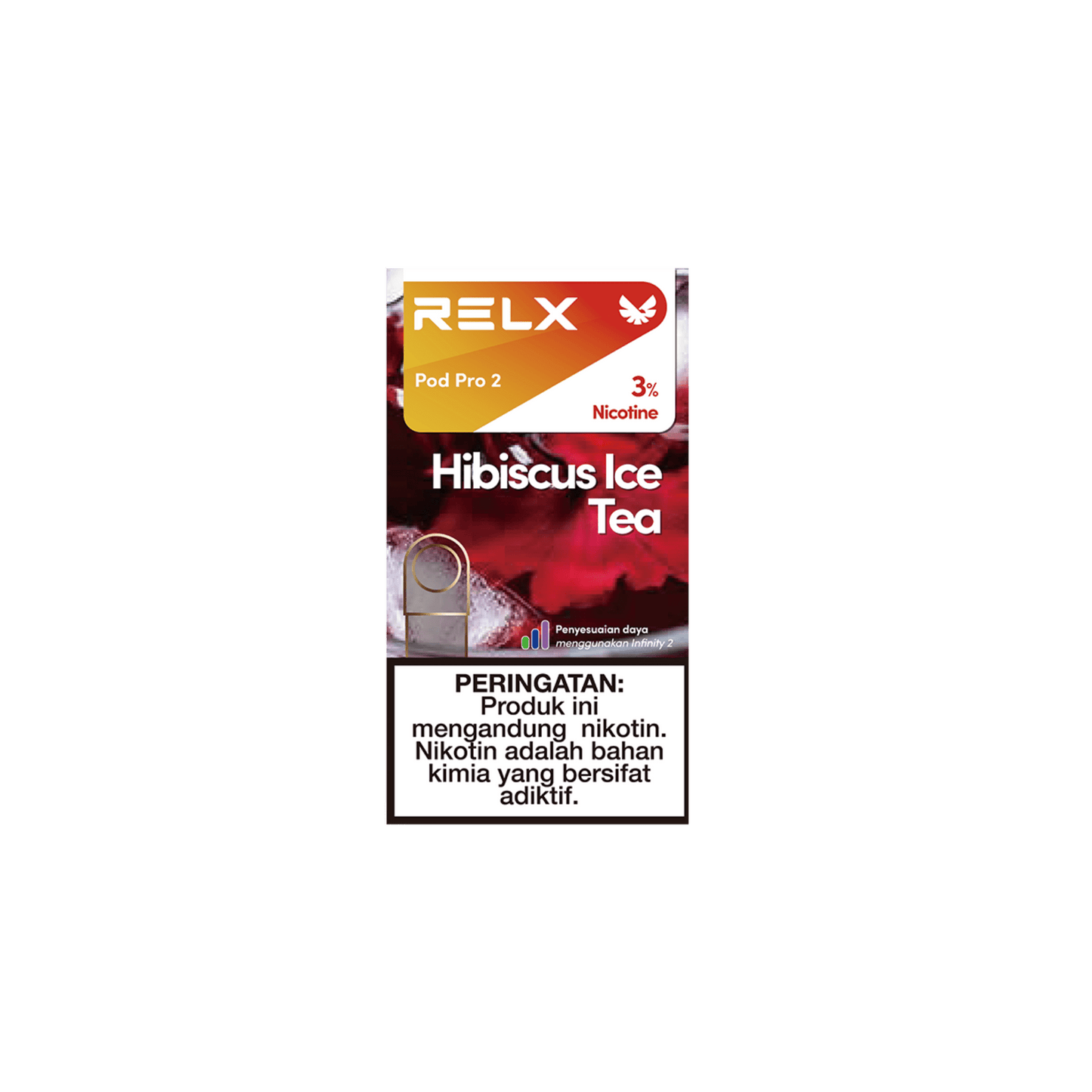 Shop RELX IDN Vape Pod Pod Pro2 Hibiscus Ice Tea Price Rp 82000 3% Nicotine No.1 E-cig in Indonesia 1.9ml E-liquid