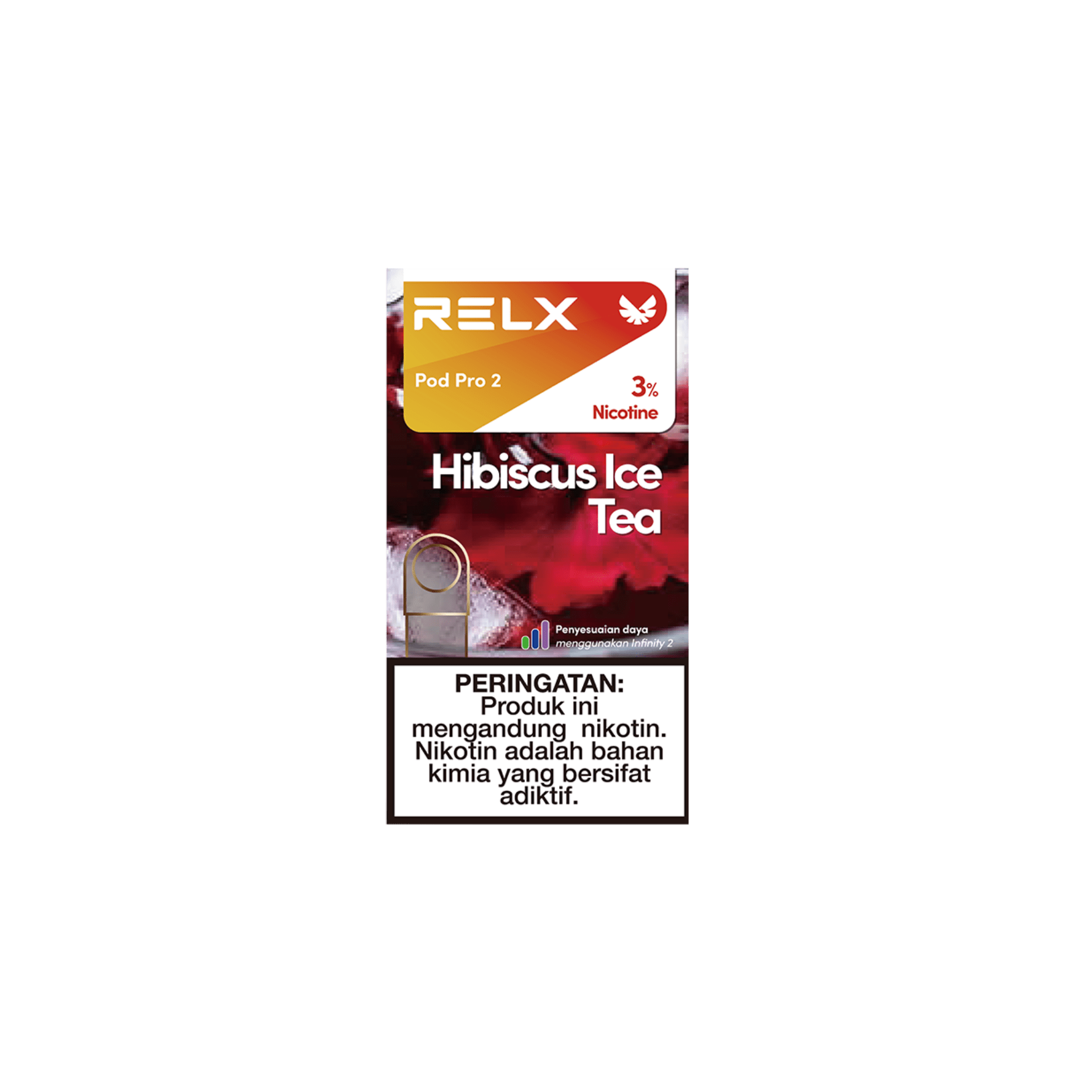 Shop RELX IDN Vape Pod Pod Pro2 Hibiscus Ice Tea Price Rp 82000 3% Nicotine No.1 E-cig in Indonesia 1.9ml E-liquid
