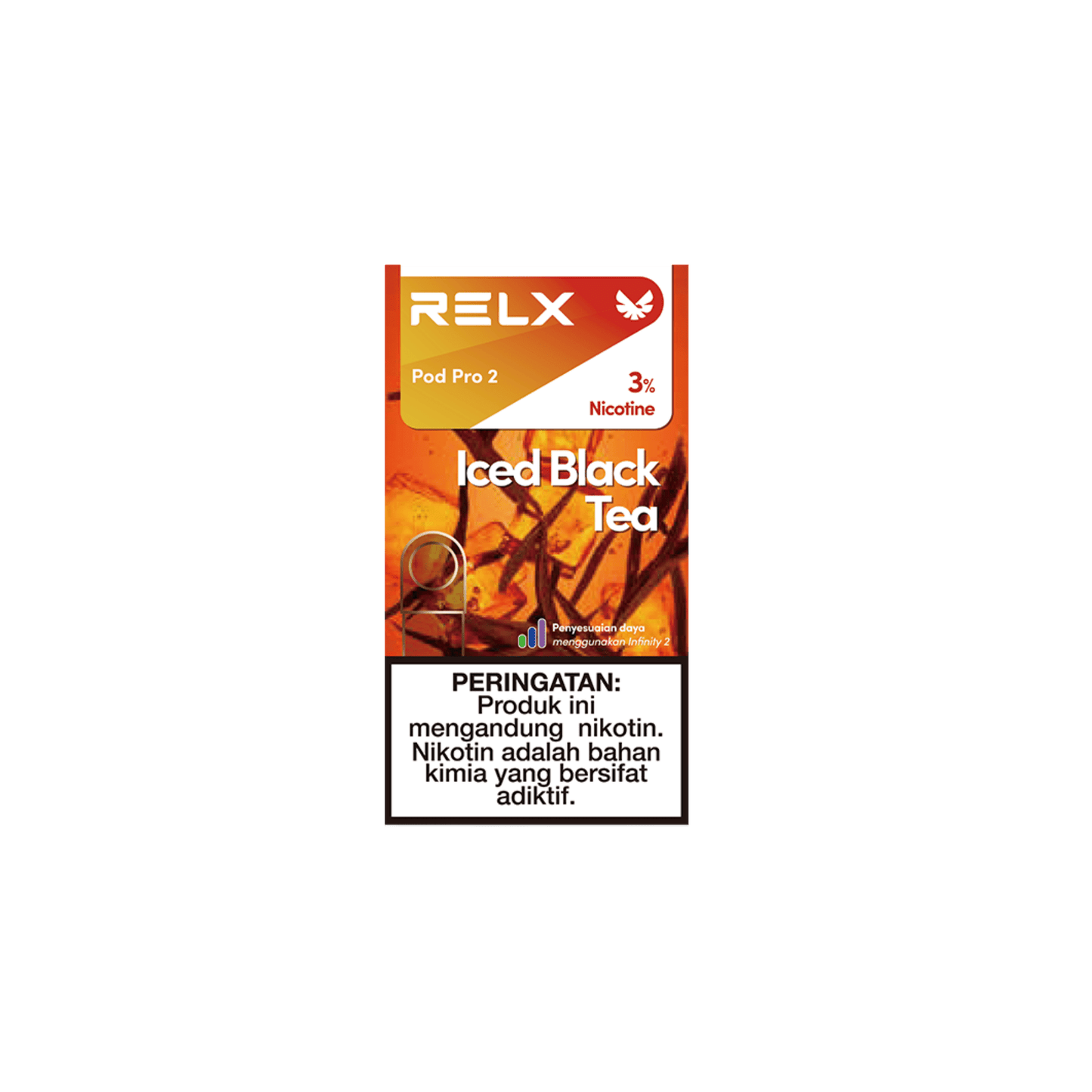 Shop RELX IDN Vape Pod Pod Pro2 Iced Black Tea Price Rp 82000 3% Nicotine No.1 E-cig in Indonesia 1.9ml E-liquid