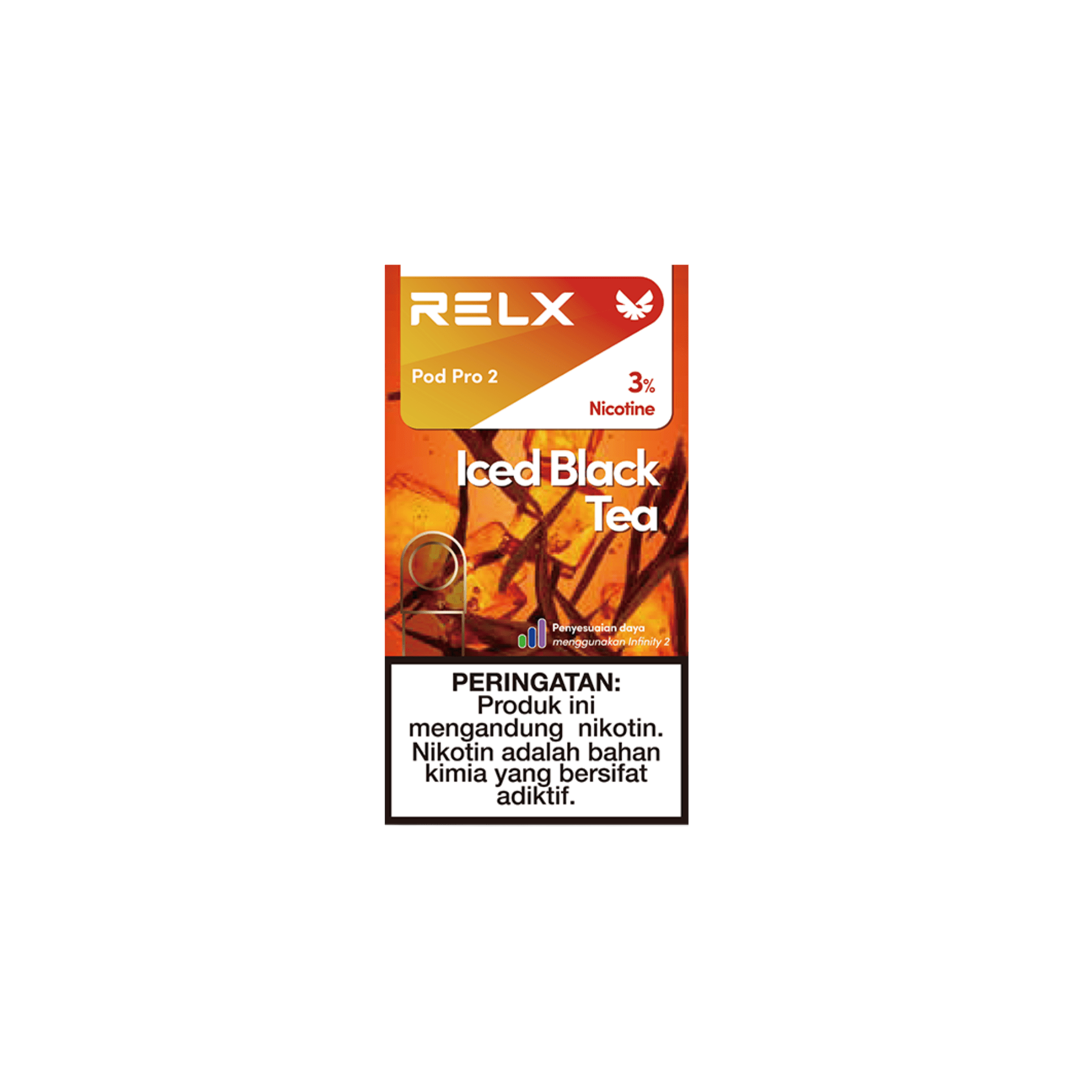 Shop RELX IDN Vape Pod Pod Pro2 Iced Black Tea Price Rp 82000 3% Nicotine No.1 E-cig in Indonesia 1.9ml E-liquid