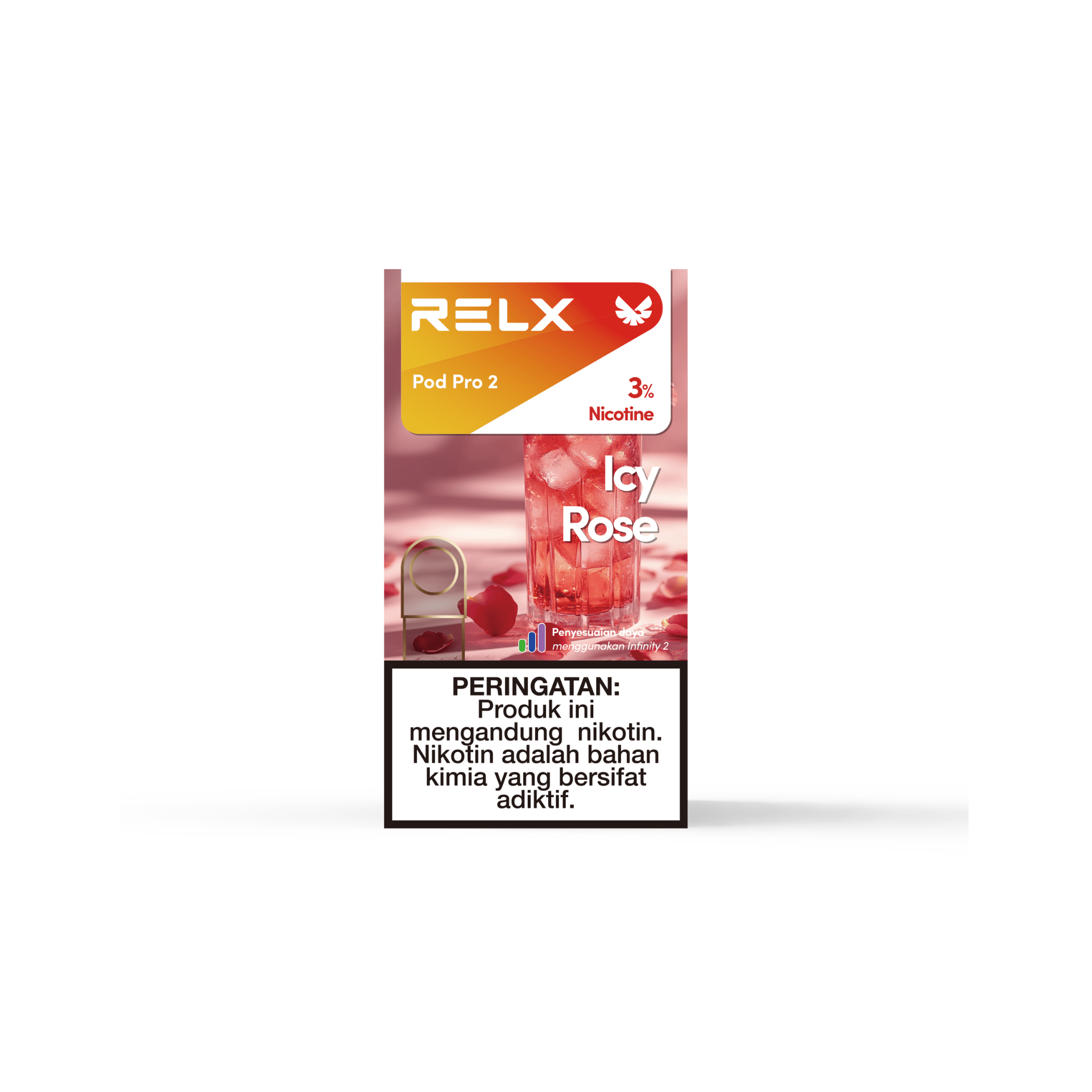 Shop RELX IDN Vape Pod Pod Pro2 Icy Rose Price Rp 82000 3% Nicotine Best tasting e-cigarette 1.9ml E-liquid