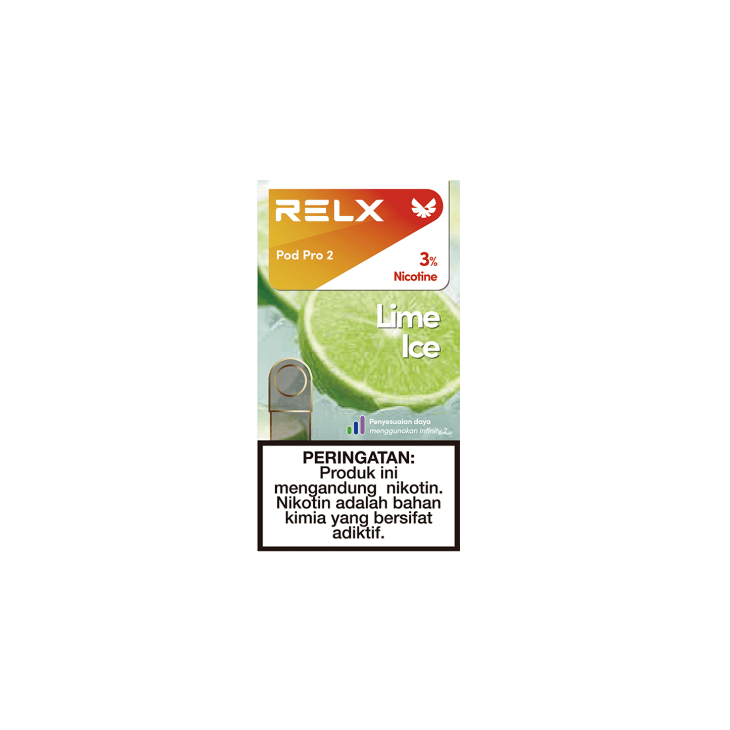 Shop RELX IDN Vape Pod Pod Pro2 Lime Ice Price Rp 82000 3% Nicotine No.1 E-cig in Indonesia 1.9ml E-liquid