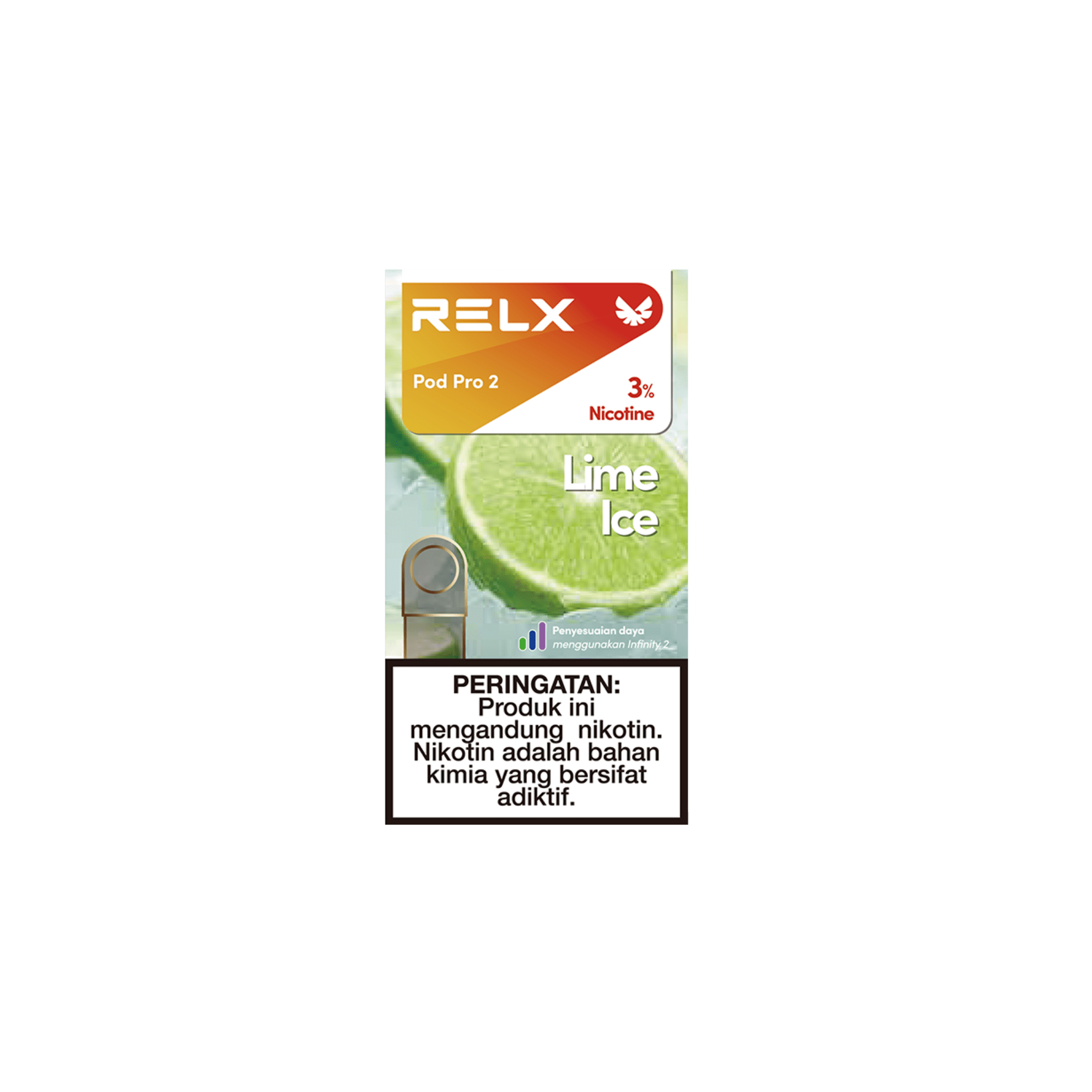 Shop RELX IDN Vape Pod Pod Pro2 Lime Ice Price Rp 82000 3% Nicotine No.1 E-cig in Indonesia 1.9ml E-liquid