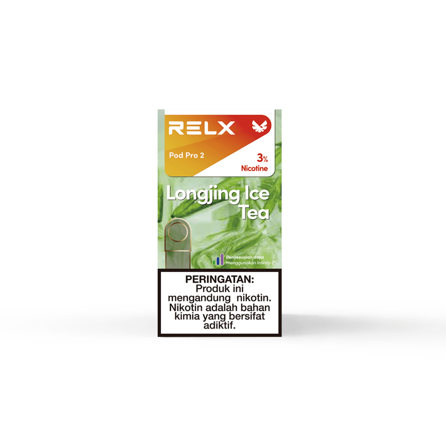 Shop RELX IDN Vape Pod Pod Pro2 Longjing Ice Tea Price Rp 82000 3% Nicotine No.1 E-cig in Indonesia 1.9ml E-liquid