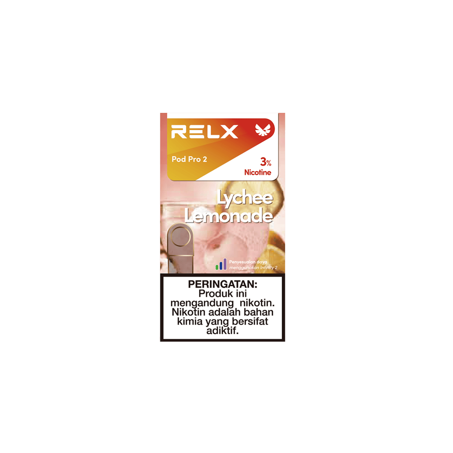 Shop RELX IDN Vape Pod Pod Pro2 Lychee Lemonade Price Rp 82000 3% Nicotine Best tasting e-cigarette 1.9ml E-liquid