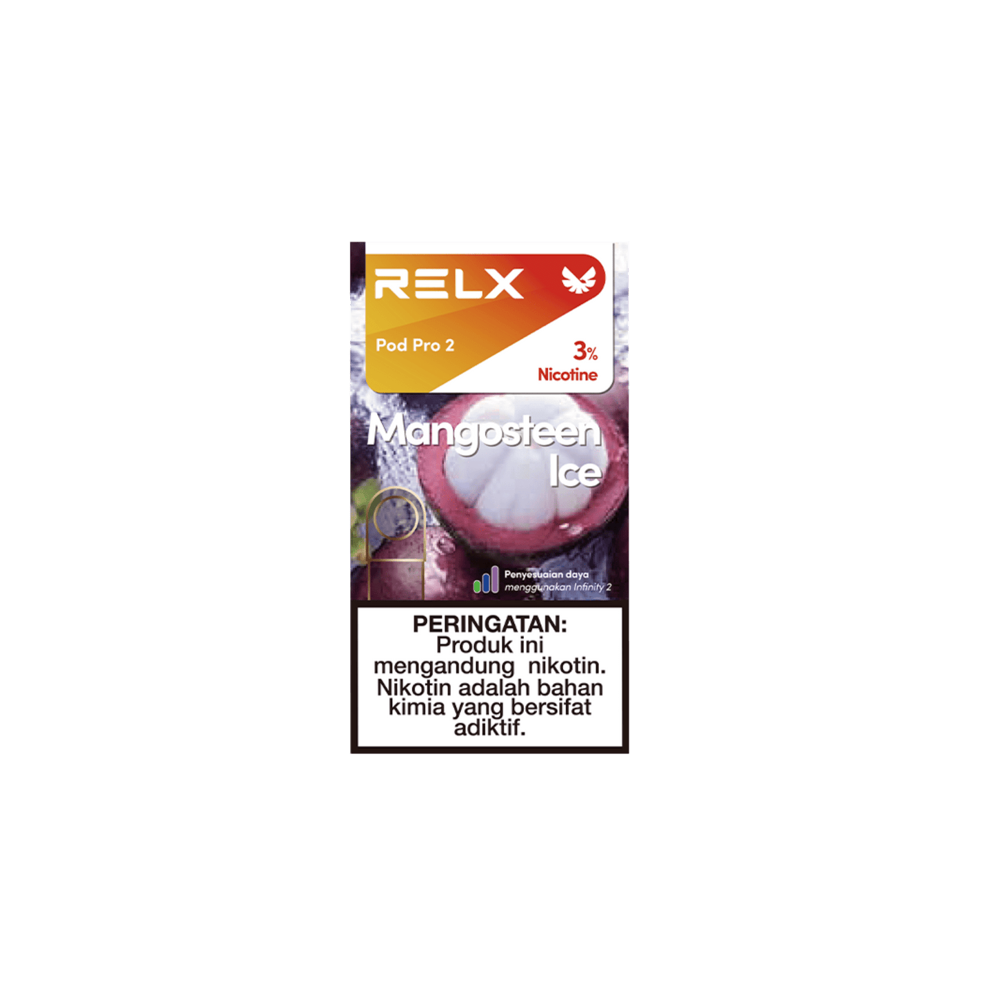 Shop RELX IDN Cartridge Pod Pro2 Mangosteen Ice Buy Now 3% Nicotine Indonesia's Premier E-cig Flavors 1.9ml E-liquid