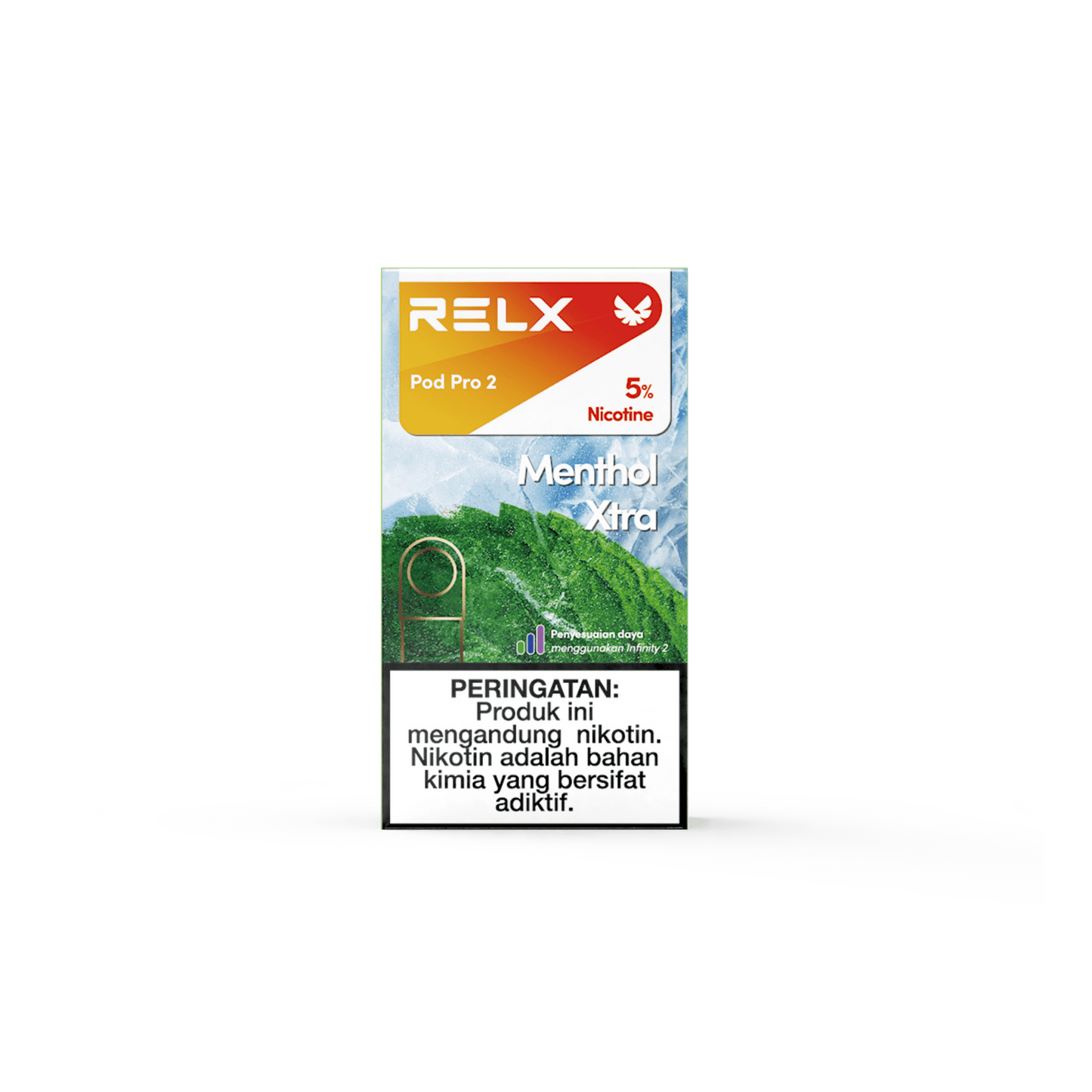 Shop RELX IDN Vape Pod Pod Pro2 Menthol Xtra Price Rp 82000 5% Nicotine No.1 E-cig in Indonesia 1.9ml E-liquid