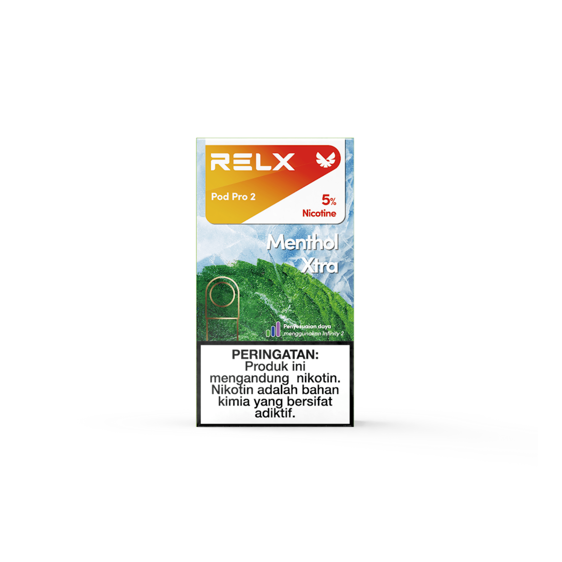 Shop RELX IDN Vape Pod Pod Pro2 Menthol Xtra Price Rp 82000 5% Nicotine No.1 E-cig in Indonesia 1.9ml E-liquid