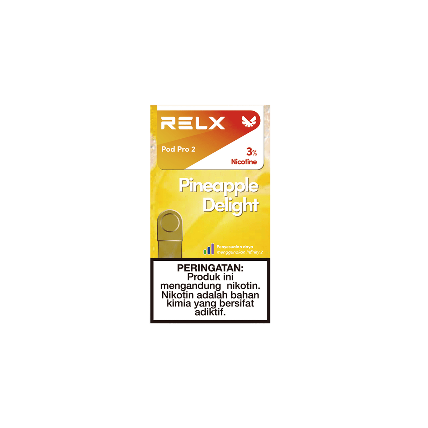 Shop RELX IDN Vape Pod Pod Pro2 Pineapple Delight Price Rp 82000 3% Nicotine No.1 E-cig in Indonesia 1.9ml E-liquid