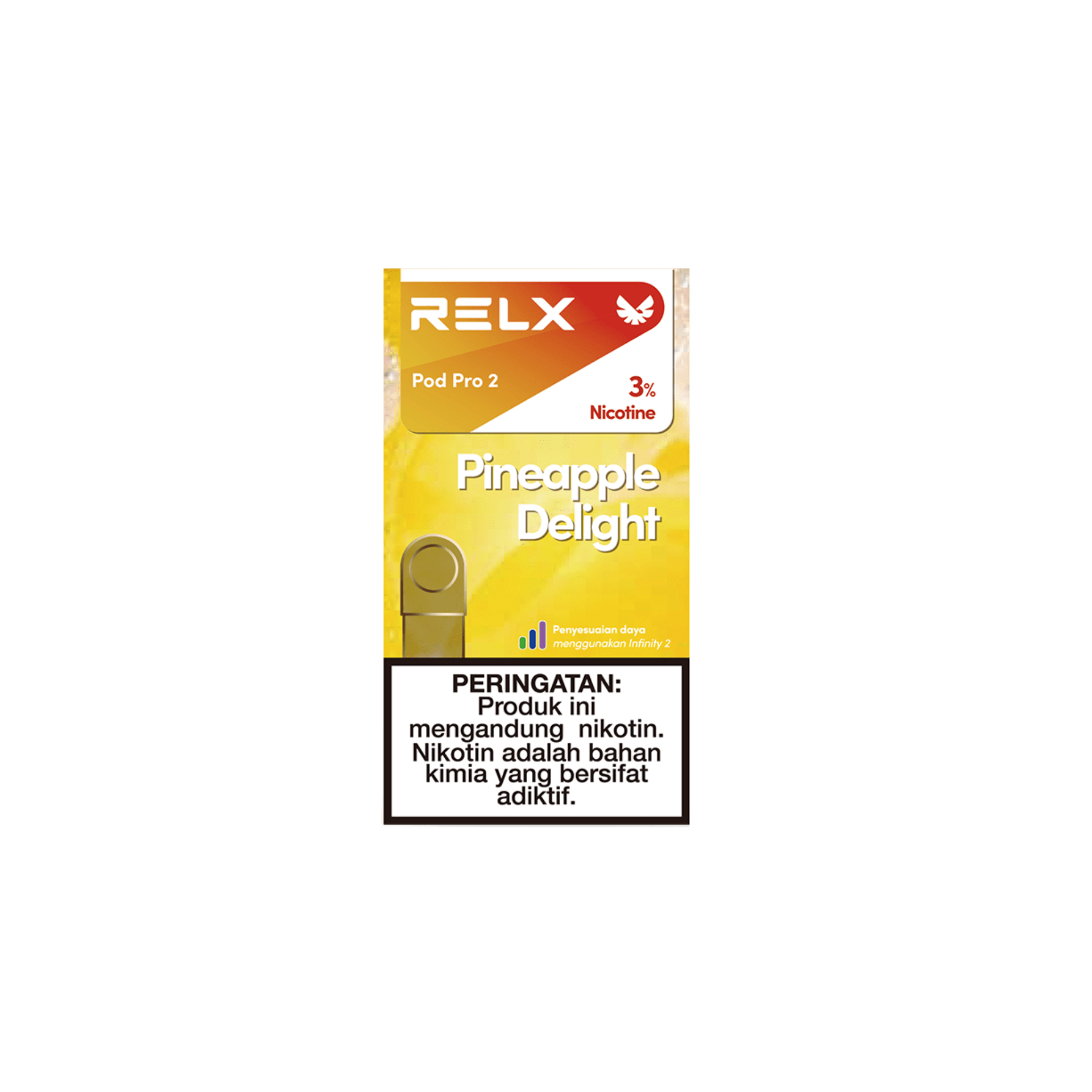 Shop RELX IDN Vape Pod Pod Pro2 Pineapple Delight Price Rp 82000 3% Nicotine No.1 E-cig in Indonesia 1.9ml E-liquid