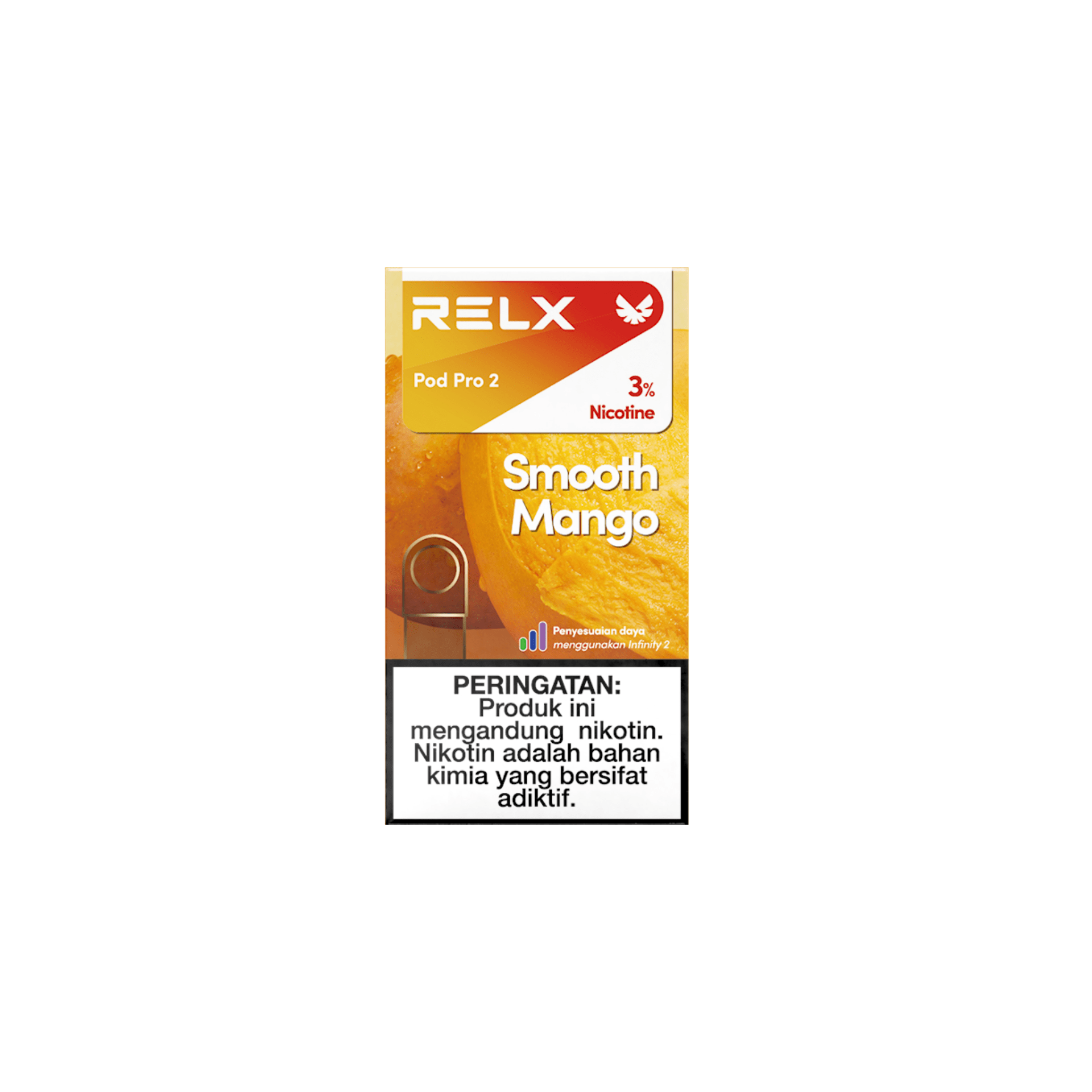 Shop RELX IDN Vape Pod Pod Pro2 Smooth Mango Price Rp 82000 3% Nicotine Best tasting e-cigarette 1.9ml E-liquid