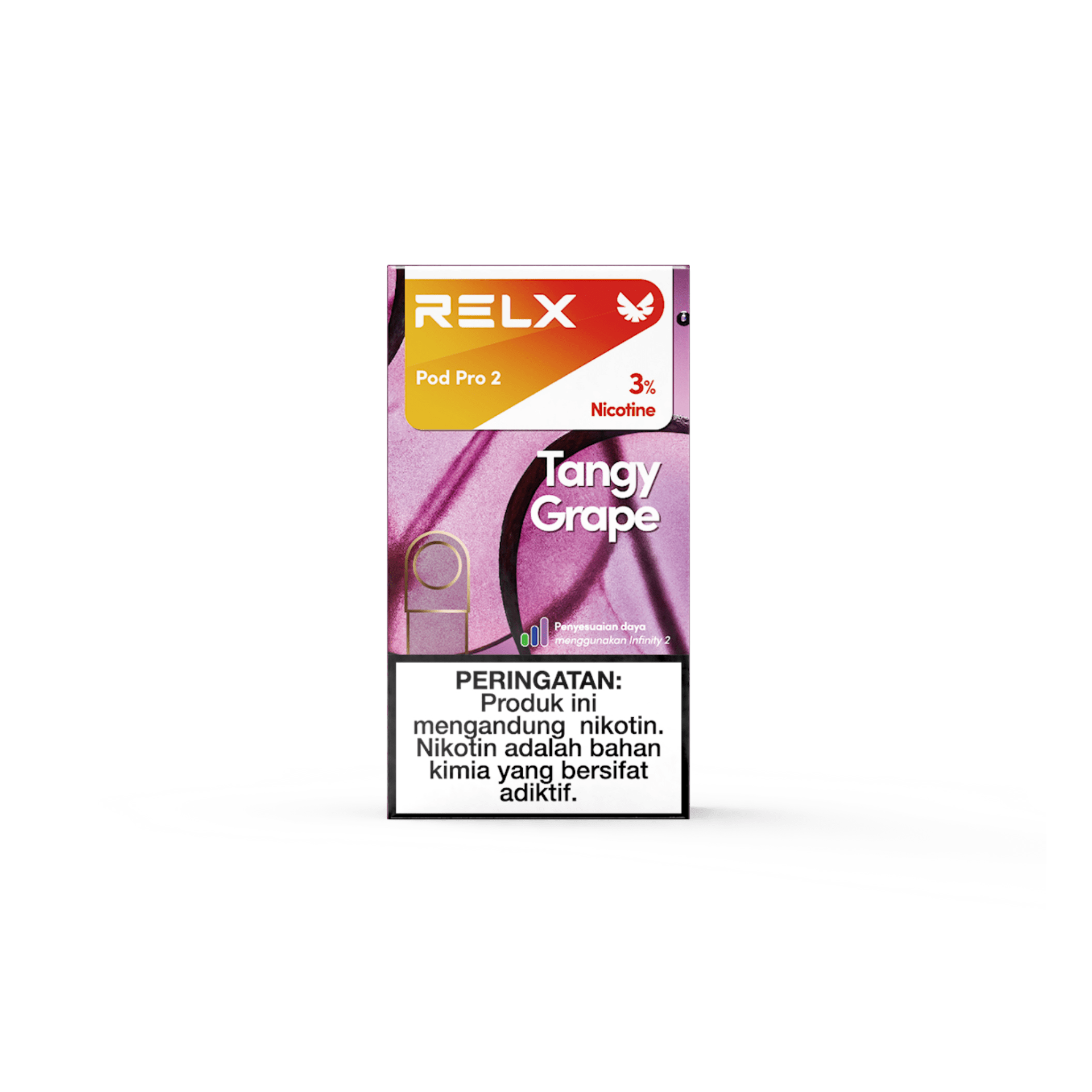 Shop RELX IDN Vape Pod Pod Pro2 Tangy Grape Price Rp 82000 3% Nicotine Best tasting e-cigarette 1.9ml E-liquid