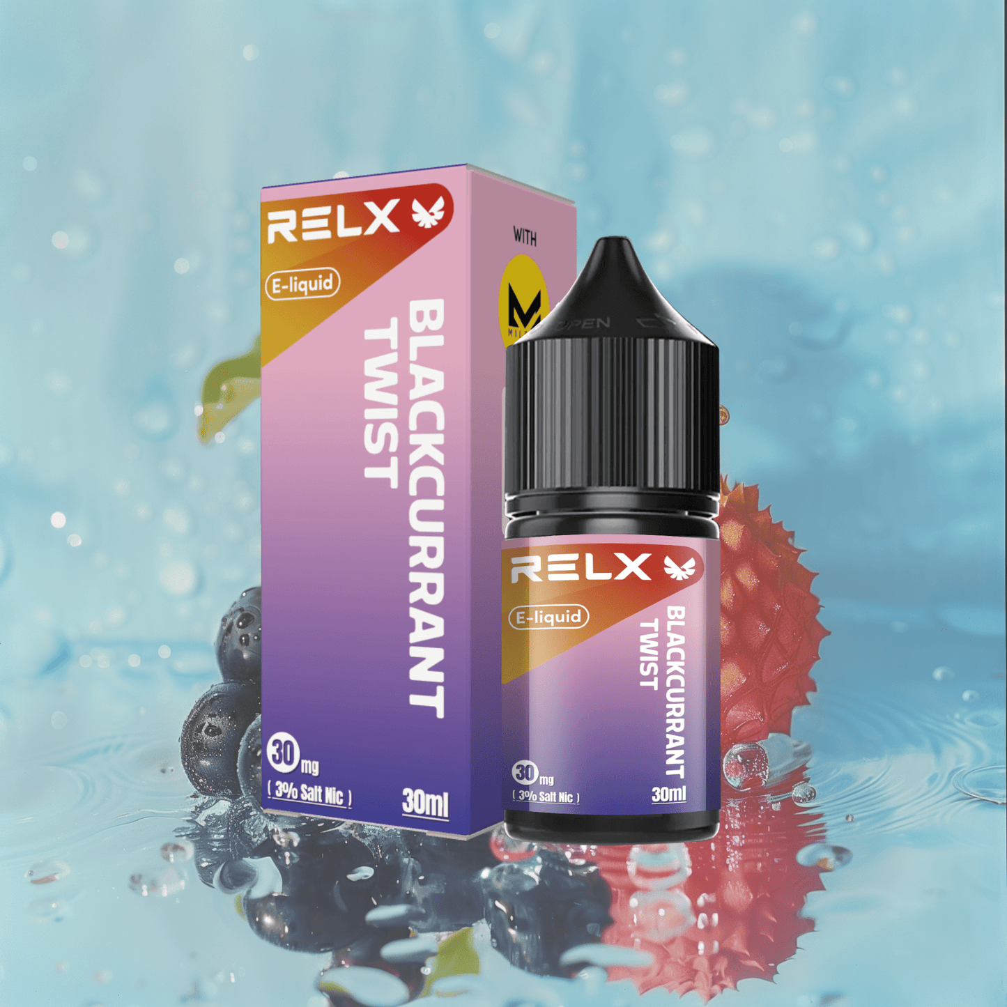 Shop RELX IDN Disposable E-cigrette Vape E-liquid Blackcurrant Twist Order for Great Vaping  3% Nicotine Most Popular E-cigarette Flavour  