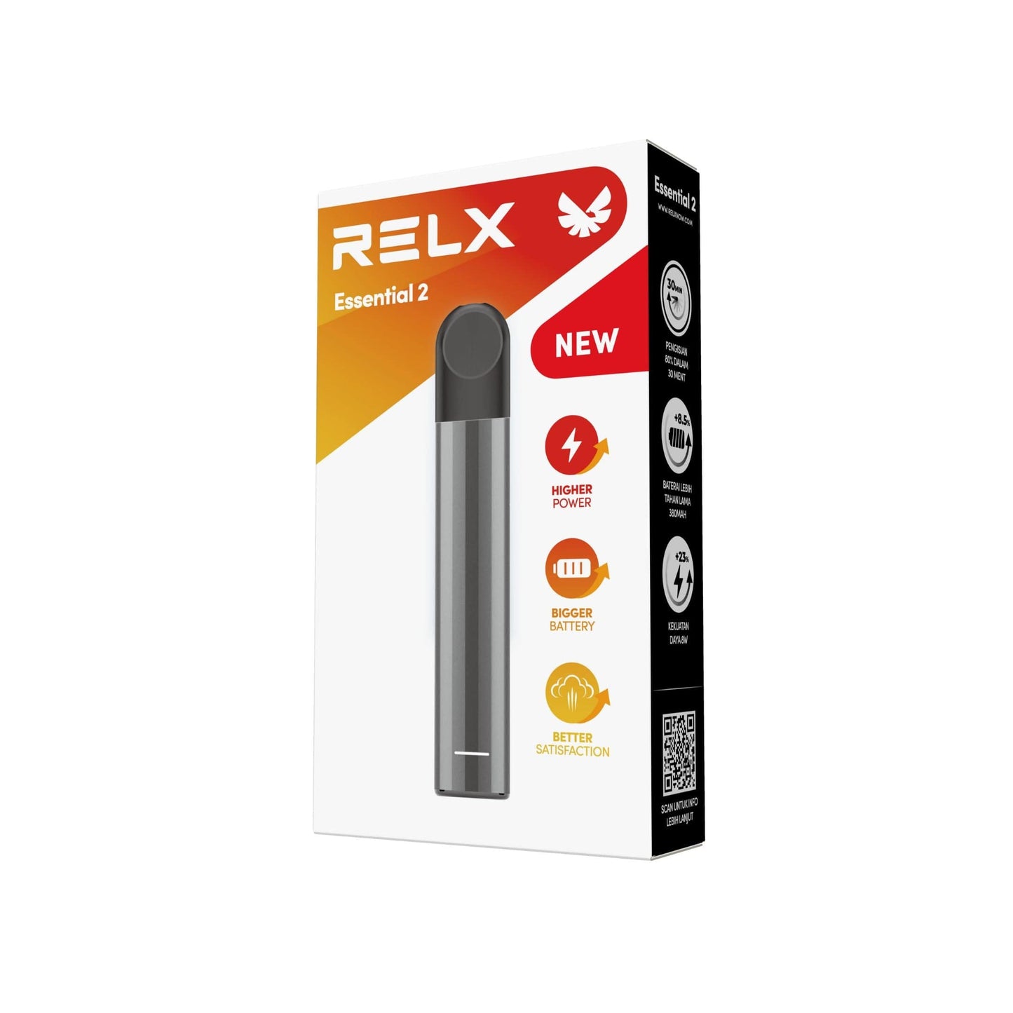Shop RELX IDN Electronic cigarette pen RELX Essential 2 Device Grey Buy Device Now  Most Popular E-cigarette Products 